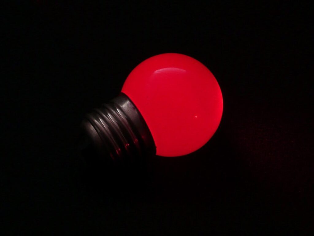 Little red lightbulb - how did I light it? (not obligatory)