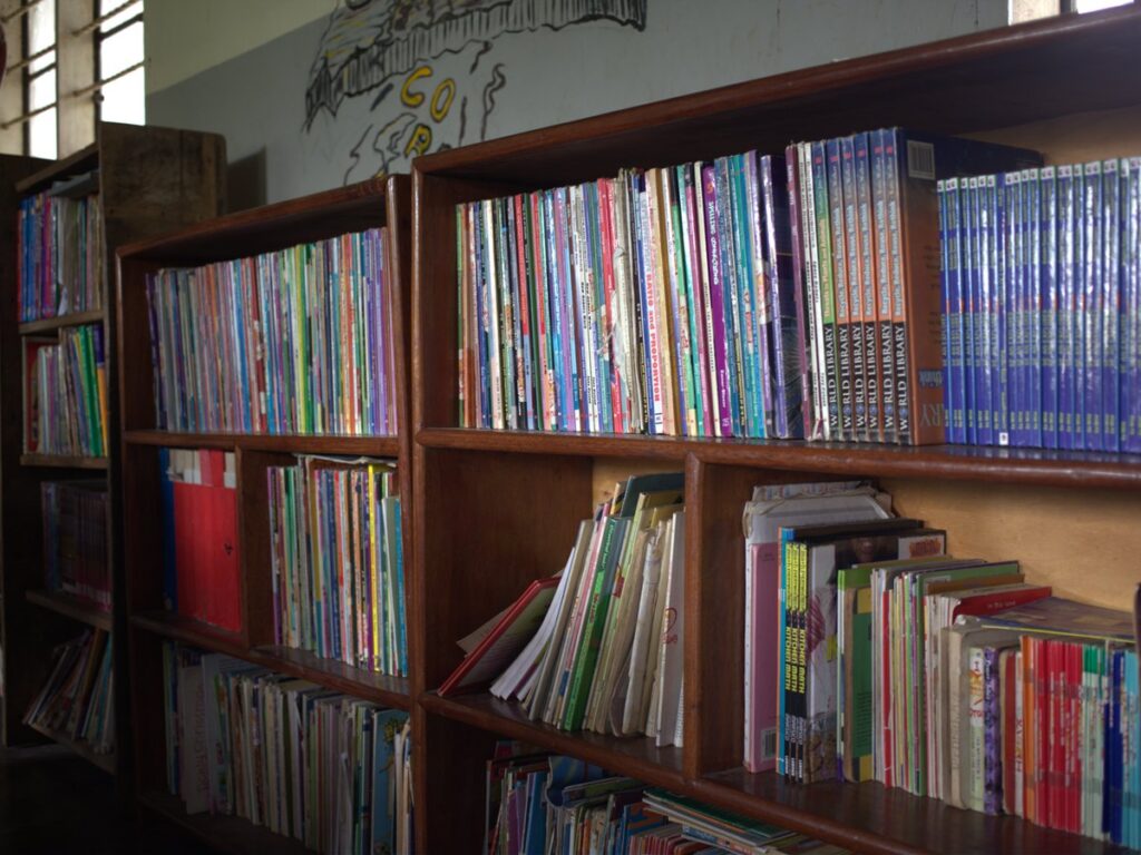 Book Shelves at Bonna Baana Childrens Library, Bukalabi Village, Nakaseke