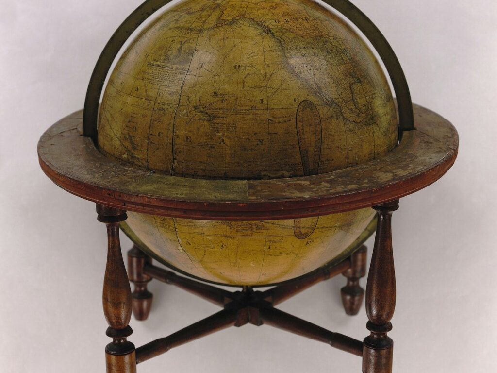 A New American Thirteen Inch Terrestrial Globe, Exhibiting with the Greatest Possible Accuracy, The Positions