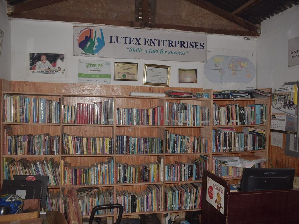 Lutex Community Library, Mukono, Book Shelves 01