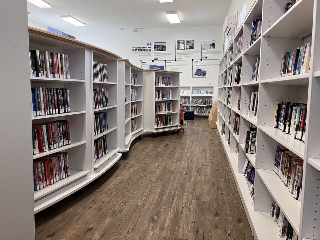 Shelves of Port Dalhousie Library