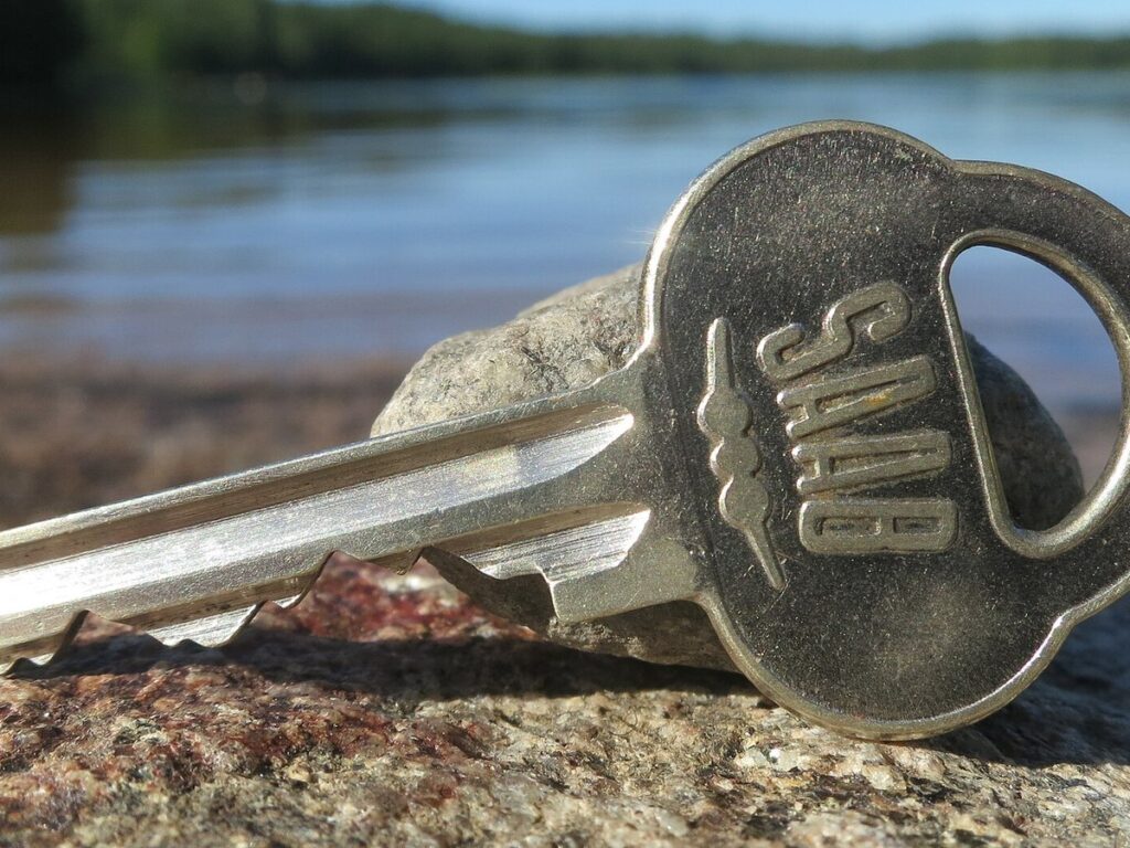 1970s SAAB car key manufactured by the Swedish lock company Assa